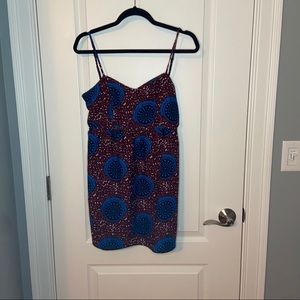 Maroon & Navy Dress